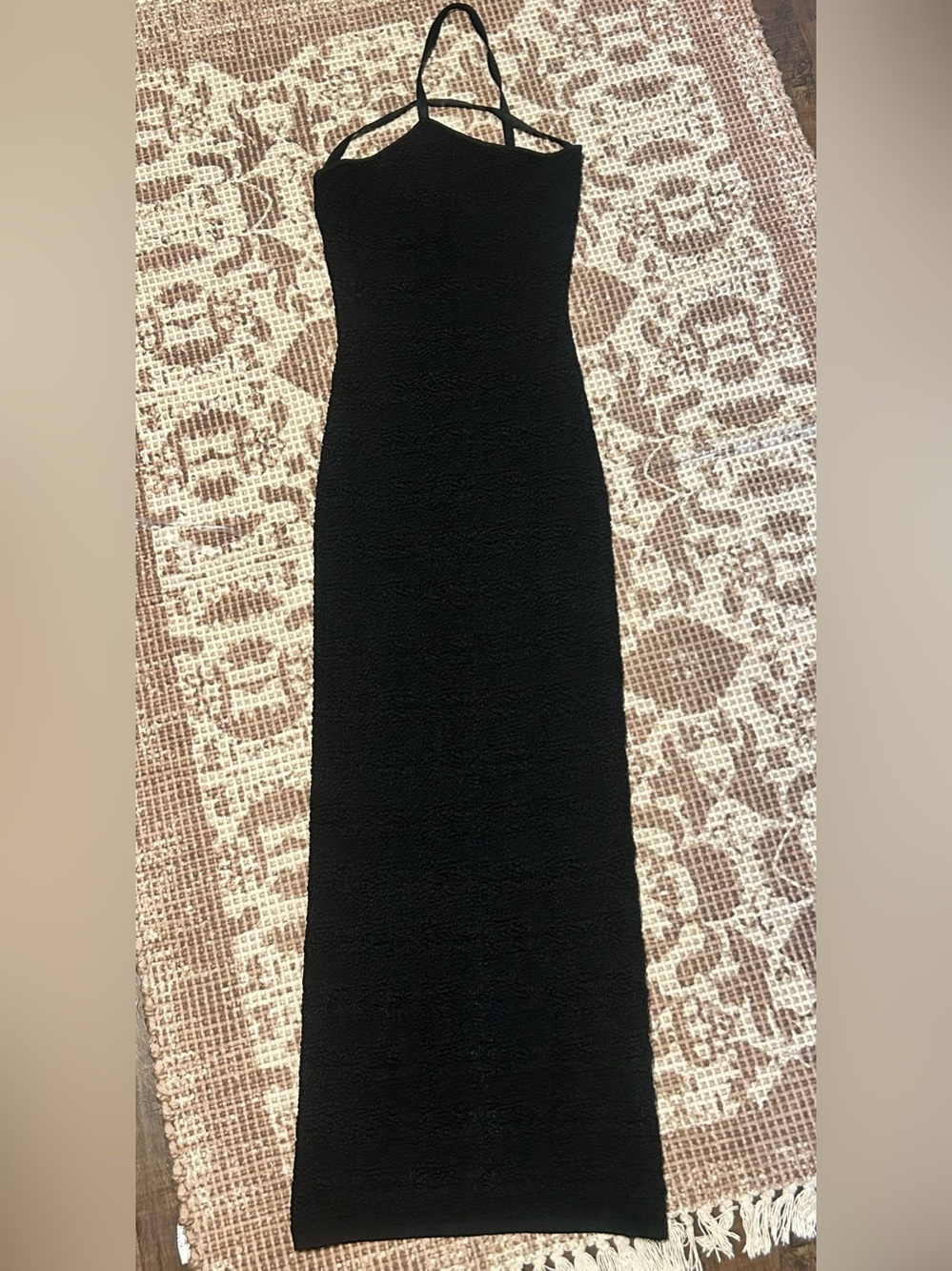 Ronny Kobo Collection Black Strappy Maxi Dress